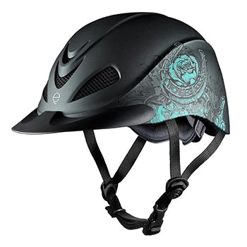 Troxel Rebel Turquoise Rose Helmet 1 Troxel Rebel Turquoise Rose Helmet