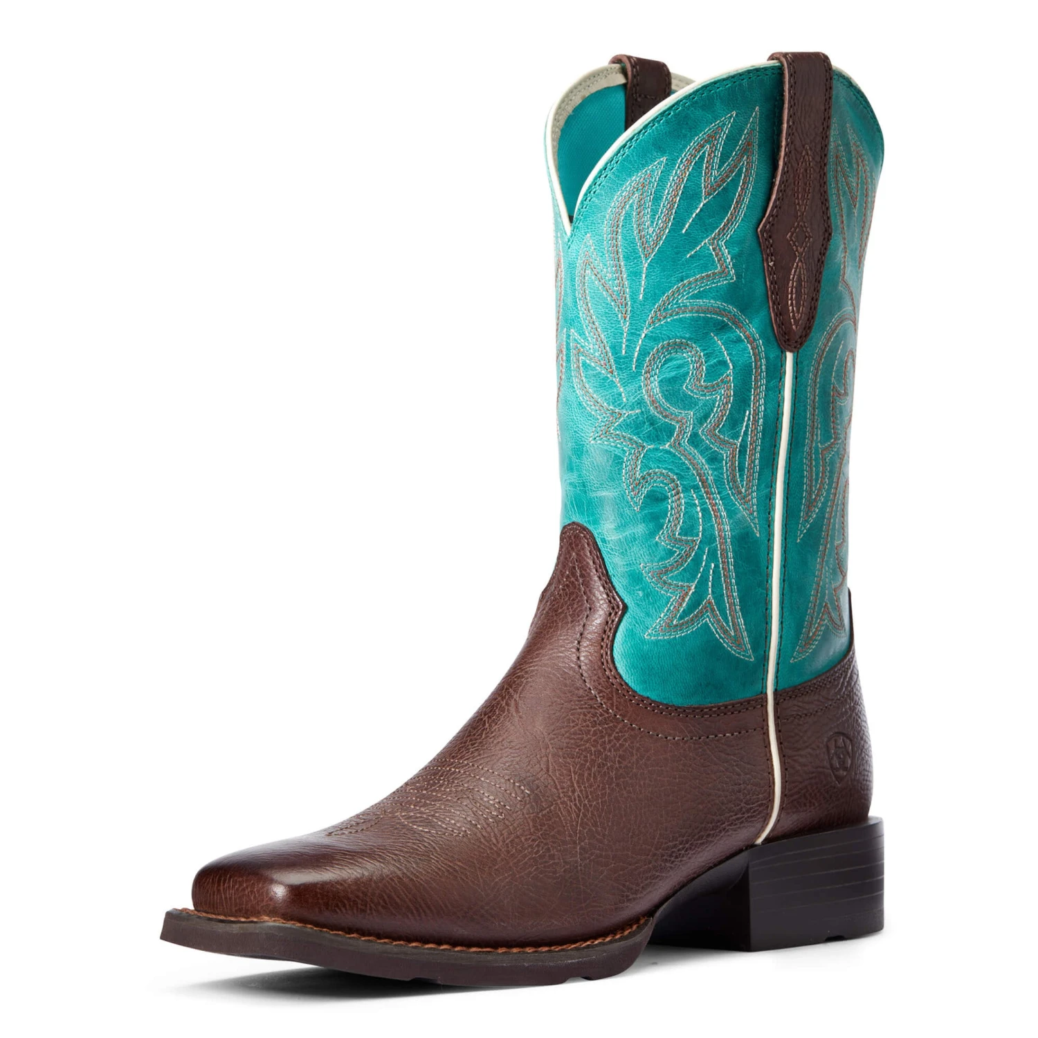 Ariat Women's Dark Cottage/Turquoise Square Toe Boots 1 Ariat Women's Dark Cottage/Turquoise Square Toe Boots