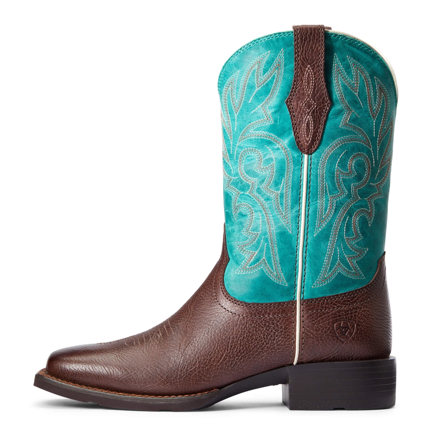 Ariat Women's Dark Cottage/Turquoise Square Toe Boots 2 Ariat Women's Dark Cottage/Turquoise Square Toe Boots - Image 2