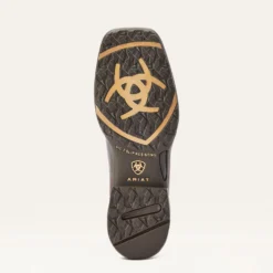 Ariat Clay And Brown Floral Square Toe Boots -Equestrian Supplies Clothing Store 10042421 sole warm 1