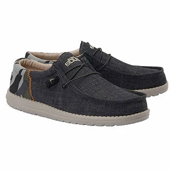 Heydude Hey Dude Men's Wally Funk Camo Dark Grey Shoes 2 Heydude Hey Dude Men's Wally Funk Camo Dark Grey Shoes - Image 2