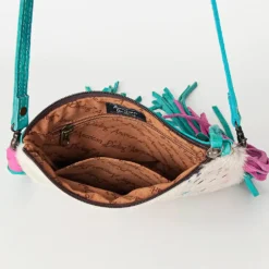 American Darling Turq/Pink Acid Hide Purse -Equestrian Supplies Clothing Store 119607 H