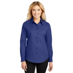 Women's Mediterranean Blue Long Sleeve Shirt
