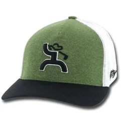 Hooey Green And White Golfer Cap