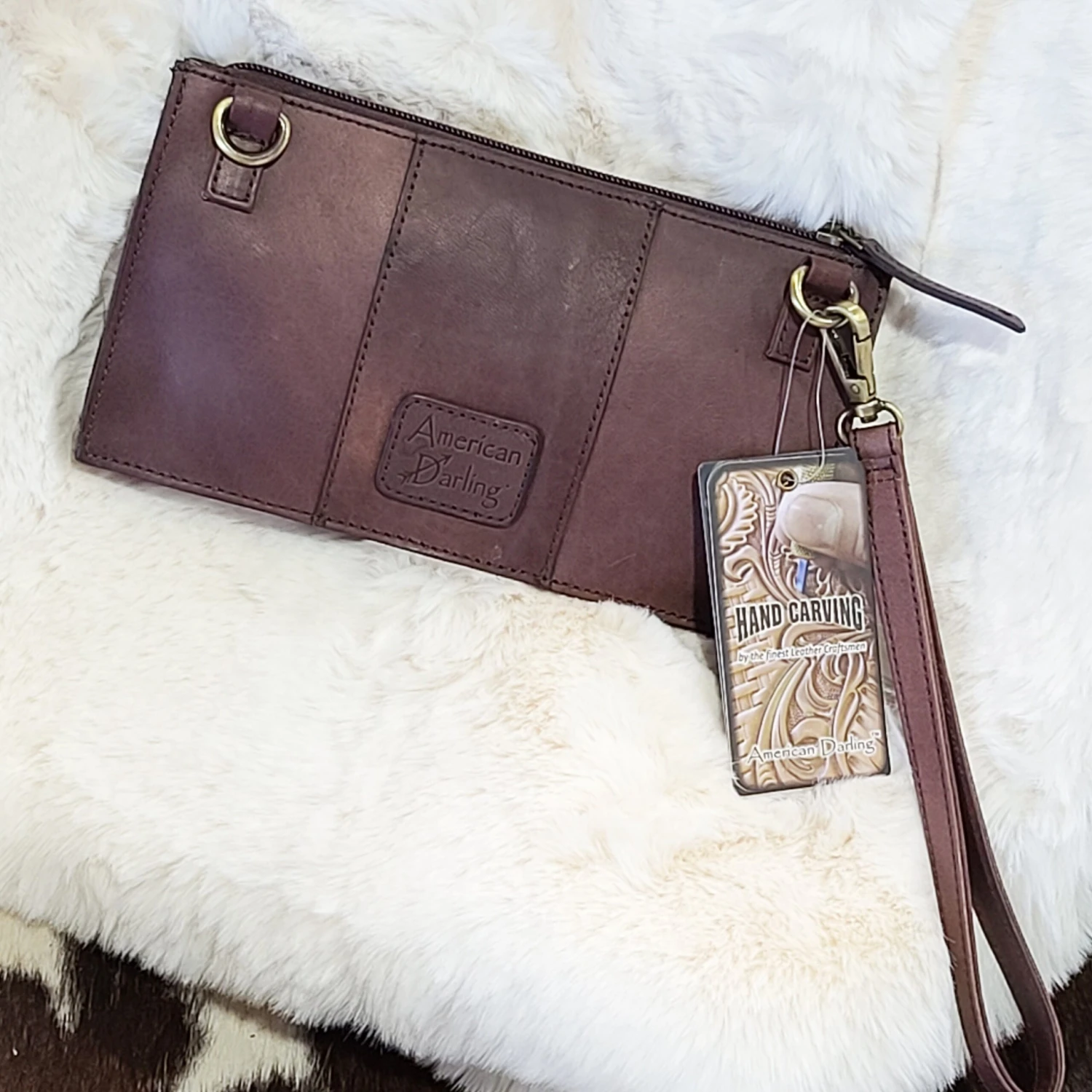 American Darling Chocolate Cowhide Clutch 2 American Darling Chocolate Cowhide Clutch - Image 2