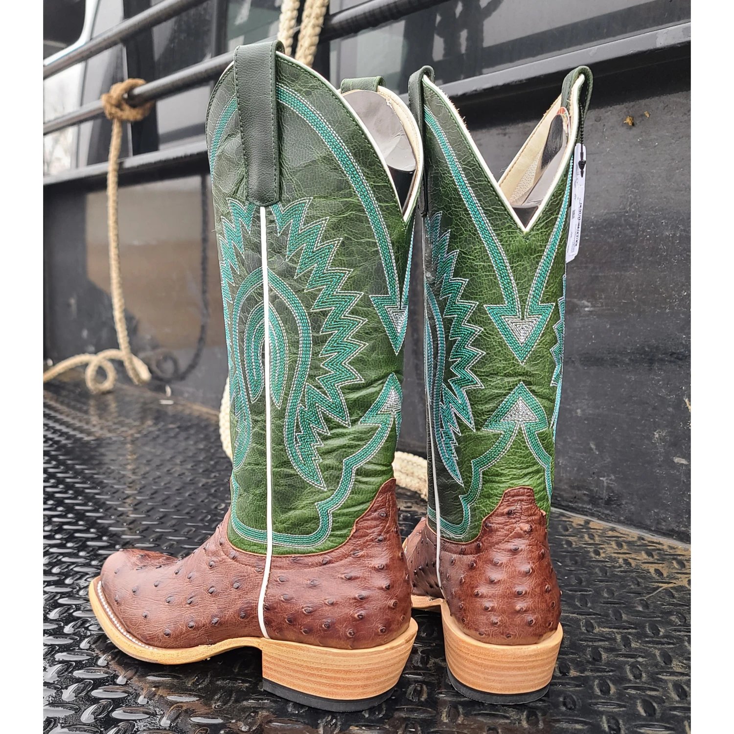 Macie Bean Tabaco Full Quill Ostrich Boots 5 Macie Bean Tabaco Full Quill Ostrich Boots - Image 5