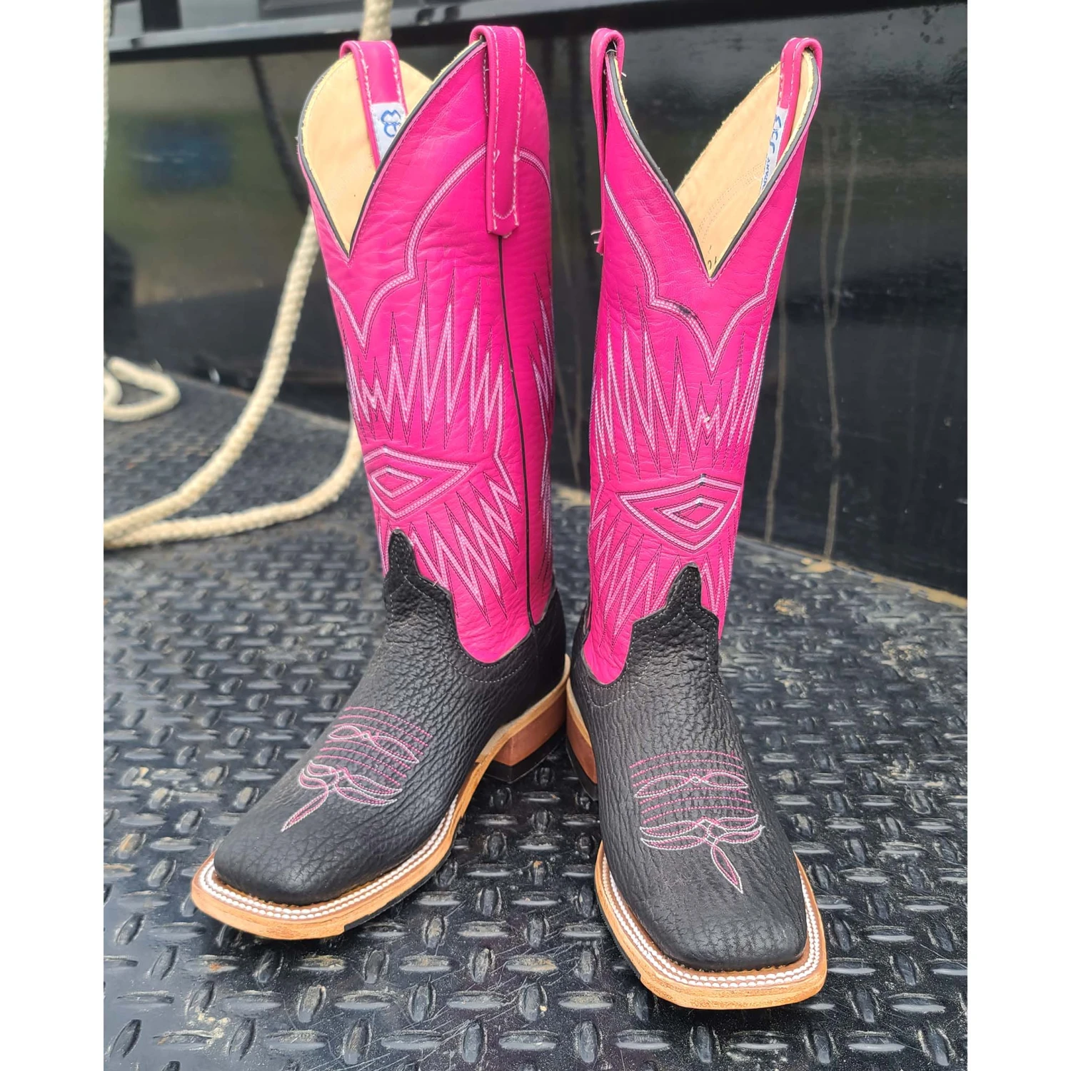 Anderson Bean Black/Pink Oiled Shark Boots 1 Anderson Bean Black/Pink Oiled Shark Boots