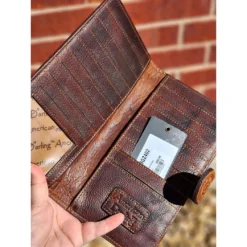 American Darling Tooled Leather W/ Turquoise Accent Wallet -Equestrian Supplies Clothing Store 20230215 123413