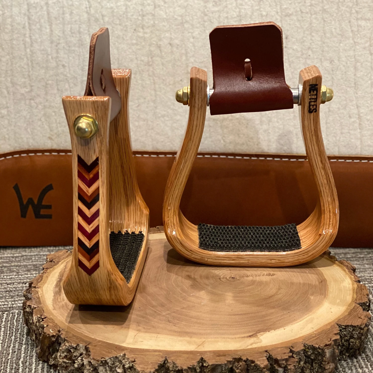 Nettles Stirrups 2" Comanche Inlay 2 Nettles Stirrups 2" Comanche Inlay - Image 2