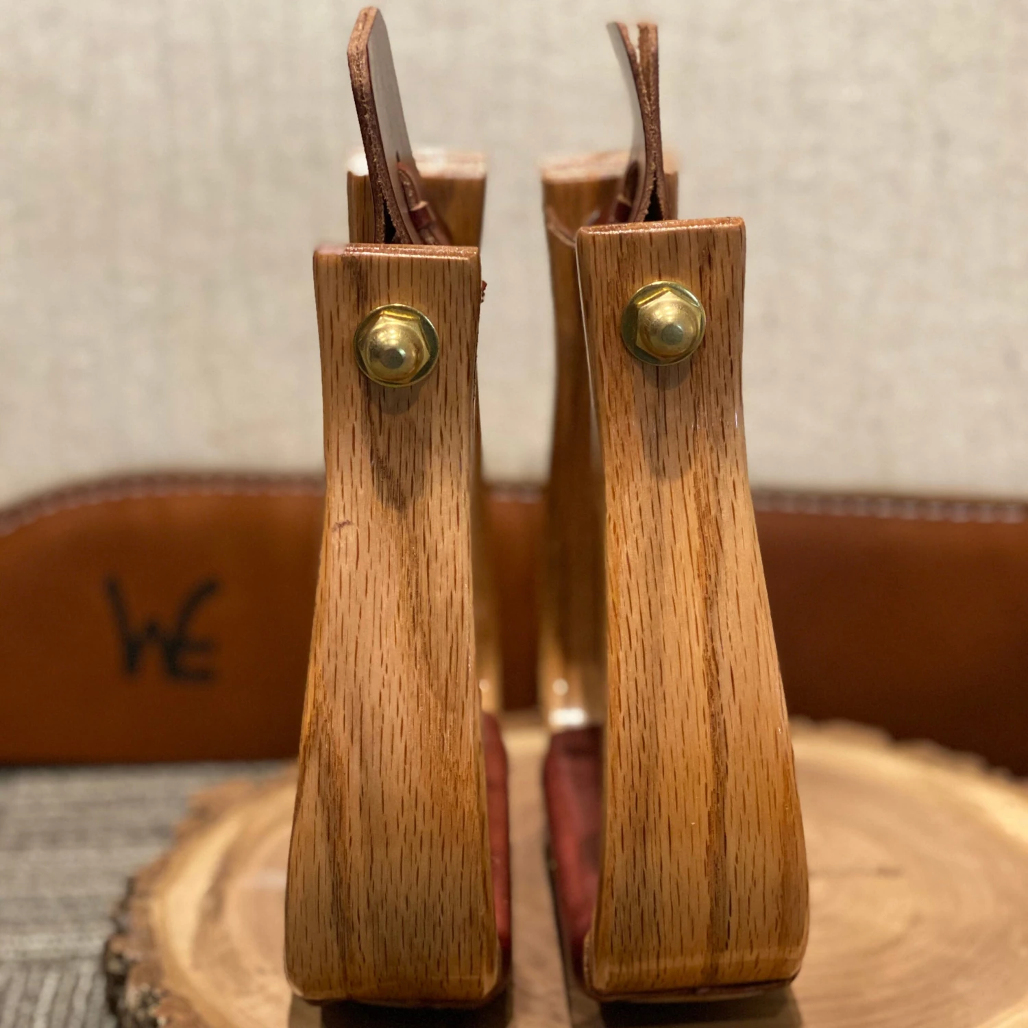 Nettles Stirrups 2" Oversized Flatbottom Varnish Finish 3 Nettles Stirrups 2" Oversized Flatbottom Varnish Finish - Image 3