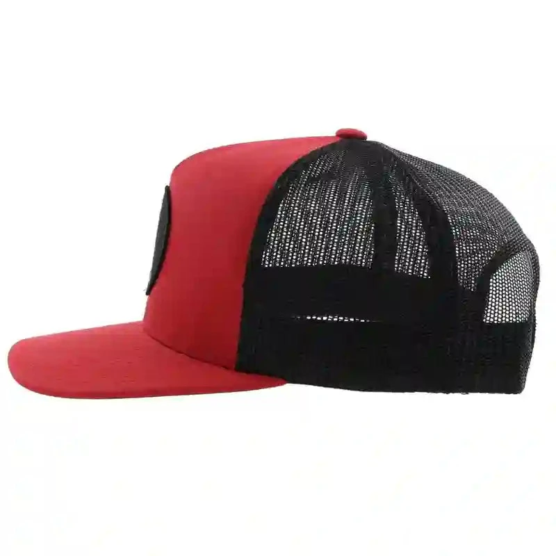 Hooey High Profile Red/Black Cap-Rose Hog Oil Rig Patch 2 Hooey High Profile Red/Black Cap-Rose Hog Oil Rig Patch - Image 2