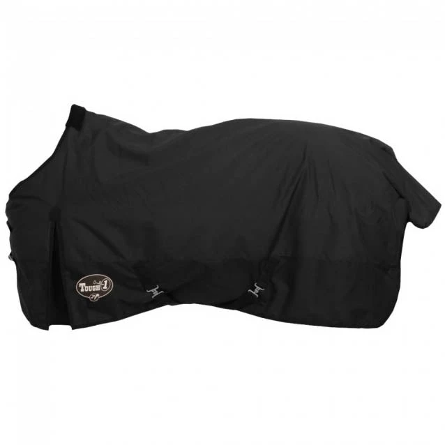 Tough-1 600D Waterproof Poly Turnout Blanket - Black 1 Tough-1 600D Waterproof Poly Turnout Blanket - Black