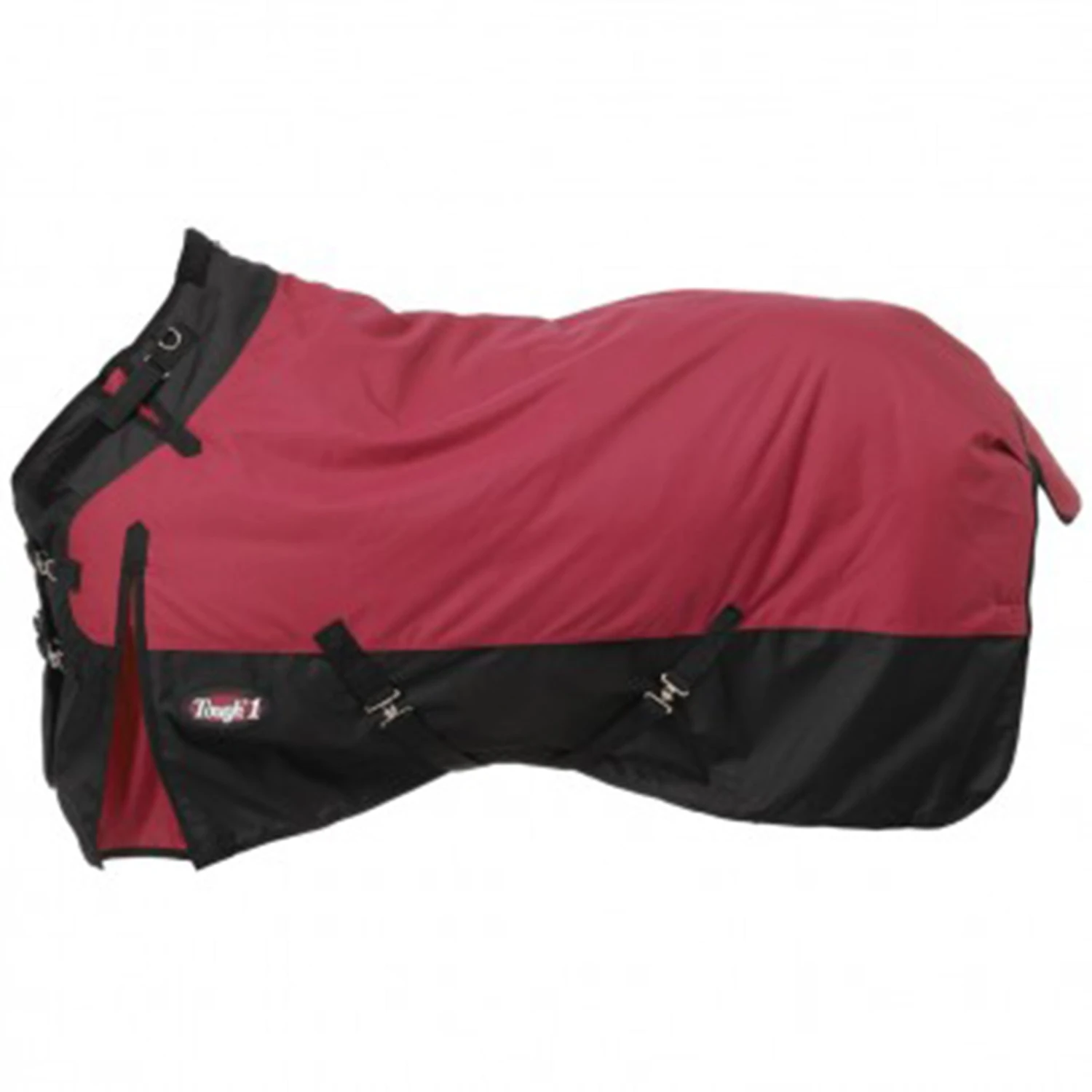 Tough-1 1200D Waterproof Poly Turnout Blanket - Burgundy 1 Tough-1 1200D Waterproof Poly Turnout Blanket - Burgundy