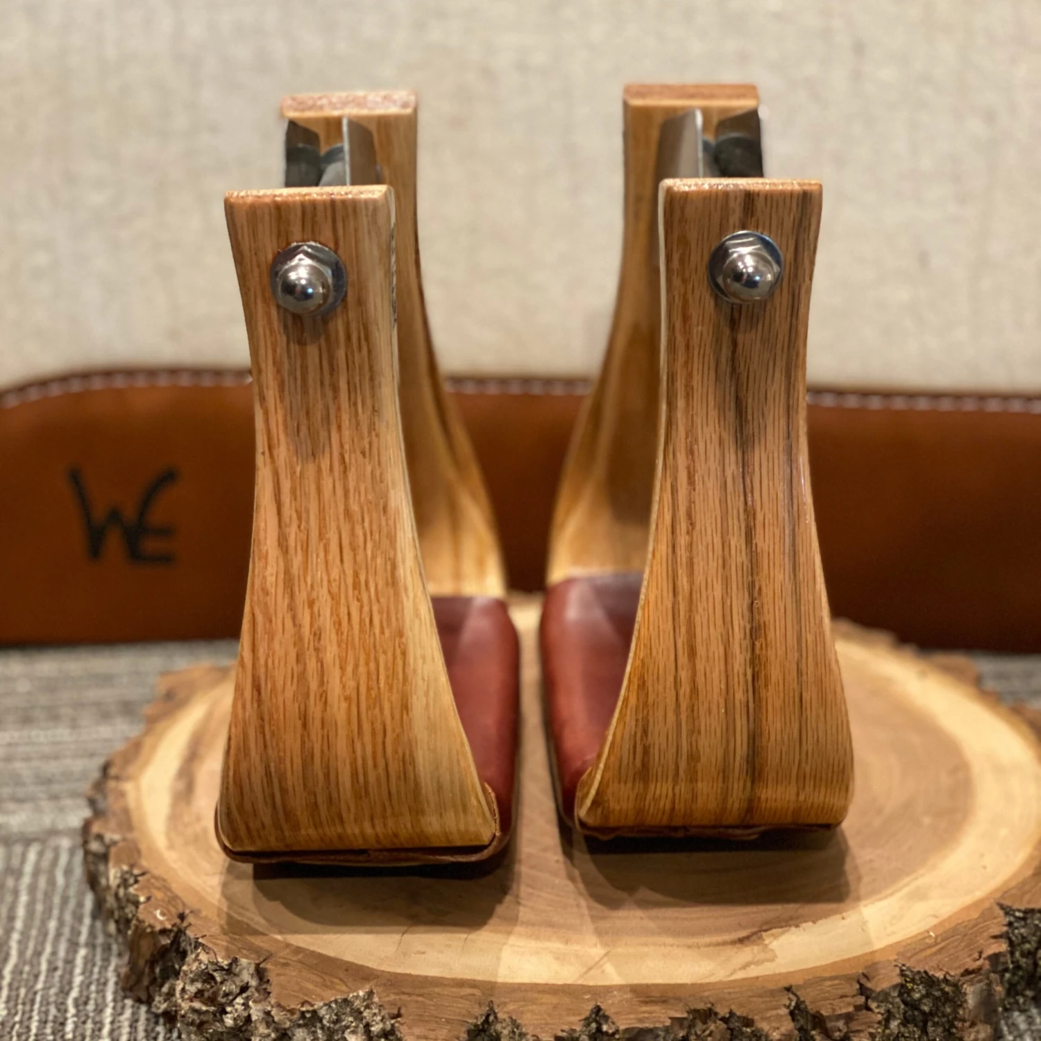 Nettles Stirrups 3" Flatbottom Varnish With Leveler 2 Nettles Stirrups 3" Flatbottom Varnish With Leveler - Image 2