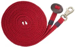 Tough-1 Flat Cotton Lunge Line - Red - 24 Ft.