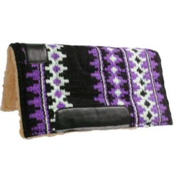 Showman 24X24 Woven/Fleece Pony Pad -Equestrian Supplies Clothing Store 6223Purp