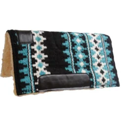 Showman 24X24 Woven/Fleece Pony Pad -Equestrian Supplies Clothing Store 6223Teal
