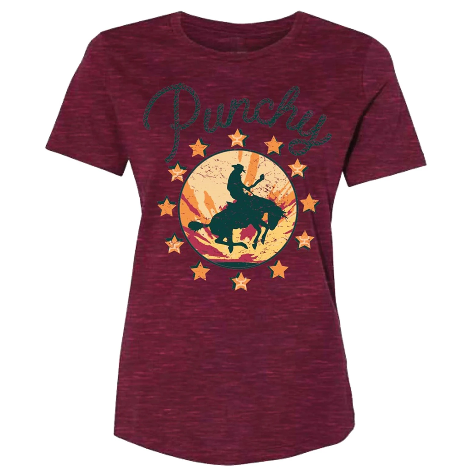 Hooey Women's Cranberry Punchy Tee 1 Hooey Women's Cranberry Punchy Tee