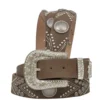 Women's Brown Arrow Studded Concho Belt
