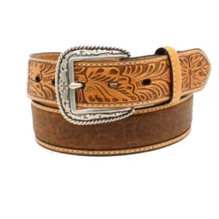 Ariat Men's Floral Tan Belt