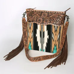 American Darling Tan & Black & Turquoise Crossbody 7 American Darling Tan & Black & Turquoise Crossbody -Equestrian Supplies Clothing Store ADBG510AG A