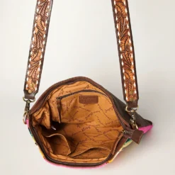 American Darling Pink Serape Saddle Blanket/Concho Crossbody 11 American Darling Pink Serape Saddle Blanket/Concho Crossbody -Equestrian Supplies Clothing Store ADBGA271C F