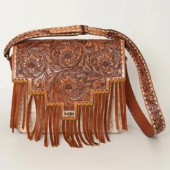 American Darling Conceal Carry Cowhide & Tooled Brief Case Tote -Equestrian Supplies Clothing Store ADBGI155 B