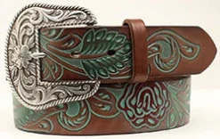 Ariat Women's Turquoise Roses And Leaf Scroll