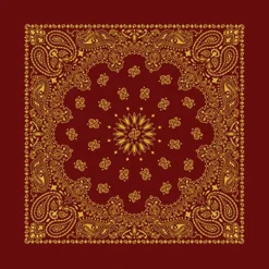 Metallic Burgundy Gold Paisley Bandana