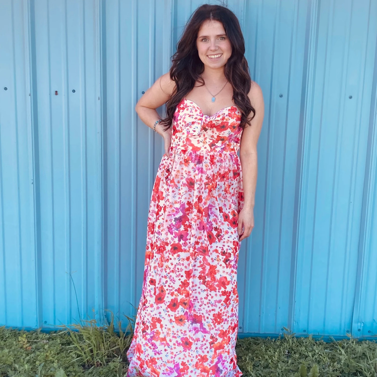 Red Floral Sless Dress 1 Red Floral Sless Dress