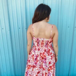 Red Floral Sless Dress 10 Red Floral Sless Dress -Equestrian Supplies Clothing Store CD02582d