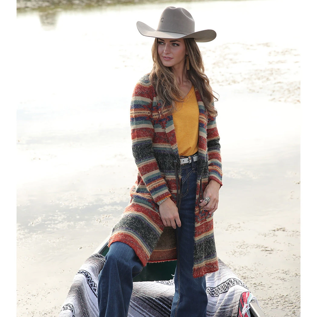 Cruel Girl Navy/Rust/Tan Duster 2 Cruel Girl Navy/Rust/Tan Duster - Image 2