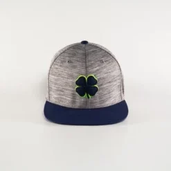 Black Clover Heather Grey/Navy Cap With Navy Clover/Neon Trim