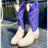 Olathe Grey And Purple Smoked Bacon Boots