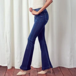 KanCan Mid Rise Button Up Flare Jean 7 KanCan Mid Rise Button Up Flare Jean -Equestrian Supplies Clothing Store KC7338Da