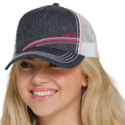Cinch Denim With Pink Logo Cap