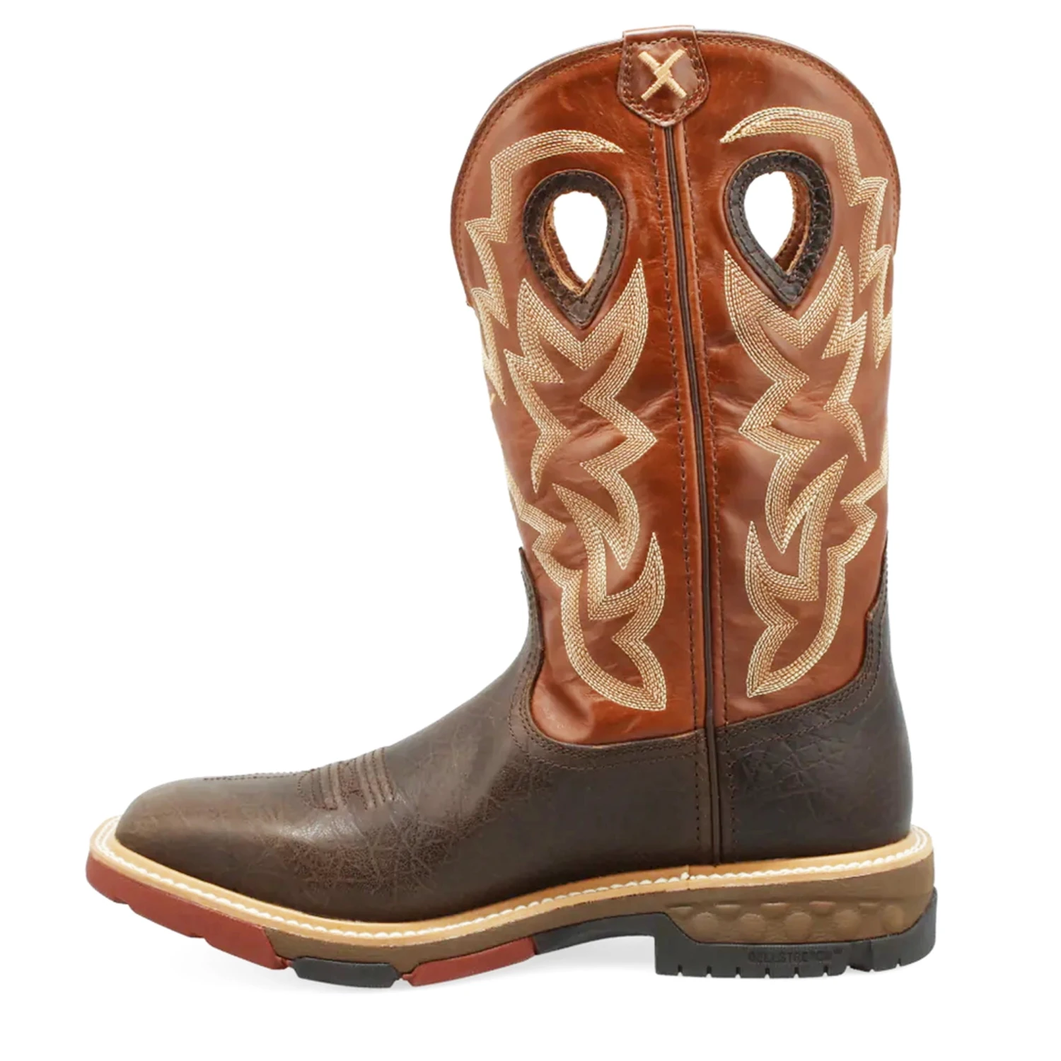 Twisted X Men's Distressed Brown Waterproof Square Toe Boot 2 Twisted X Men's Distressed Brown Waterproof Square Toe Boot - Image 2