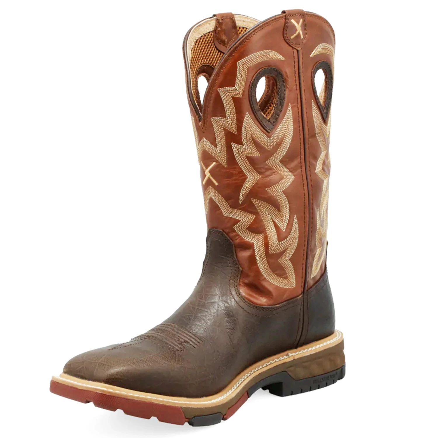 Twisted X Men's Distressed Brown Waterproof Square Toe Boot 1 Twisted X Men's Distressed Brown Waterproof Square Toe Boot
