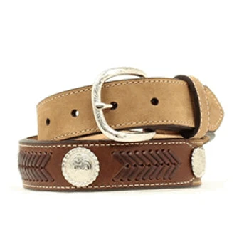 Nocona Men's Brown Ribbon Concho Belt 1 Nocona Men's Brown Ribbon Concho Belt