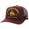 HOOey PRCA High Profile Maroon Cap-Gold PRCA Logo
