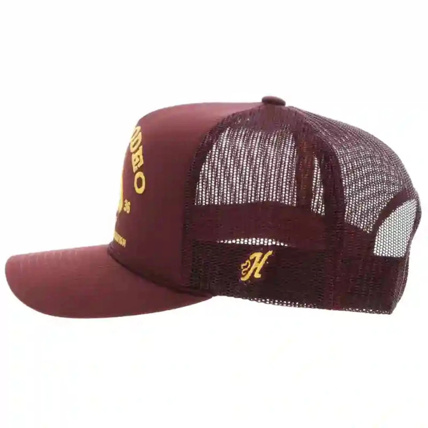 HOOey PRCA High Profile Maroon Cap-Gold PRCA Logo 2 HOOey PRCA High Profile Maroon Cap-Gold PRCA Logo - Image 2