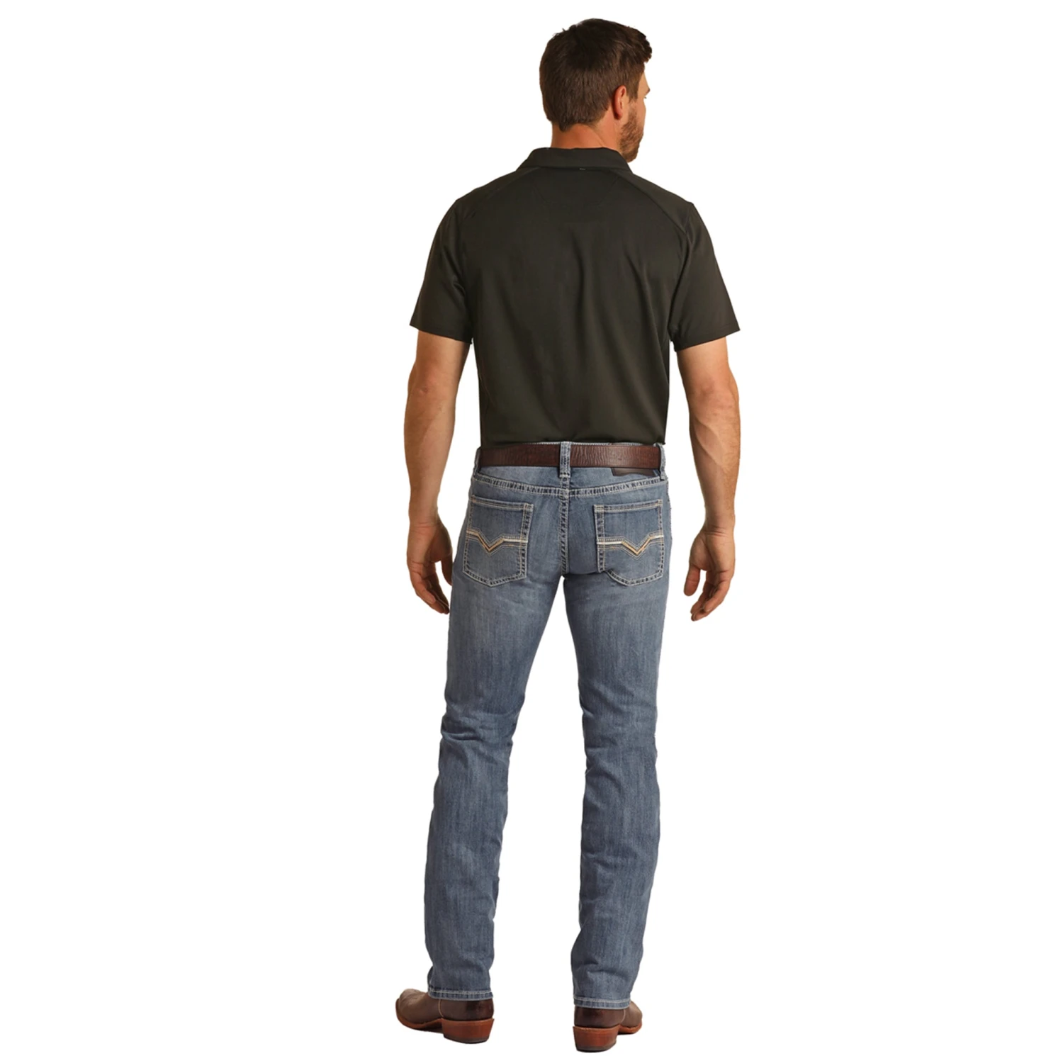 Rock & Roll Revolver Slim Fit Stretch Ivory V Straight Boot Cut Jeans 2 Rock & Roll Revolver Slim Fit Stretch Ivory V Straight Boot Cut Jeans - Image 2