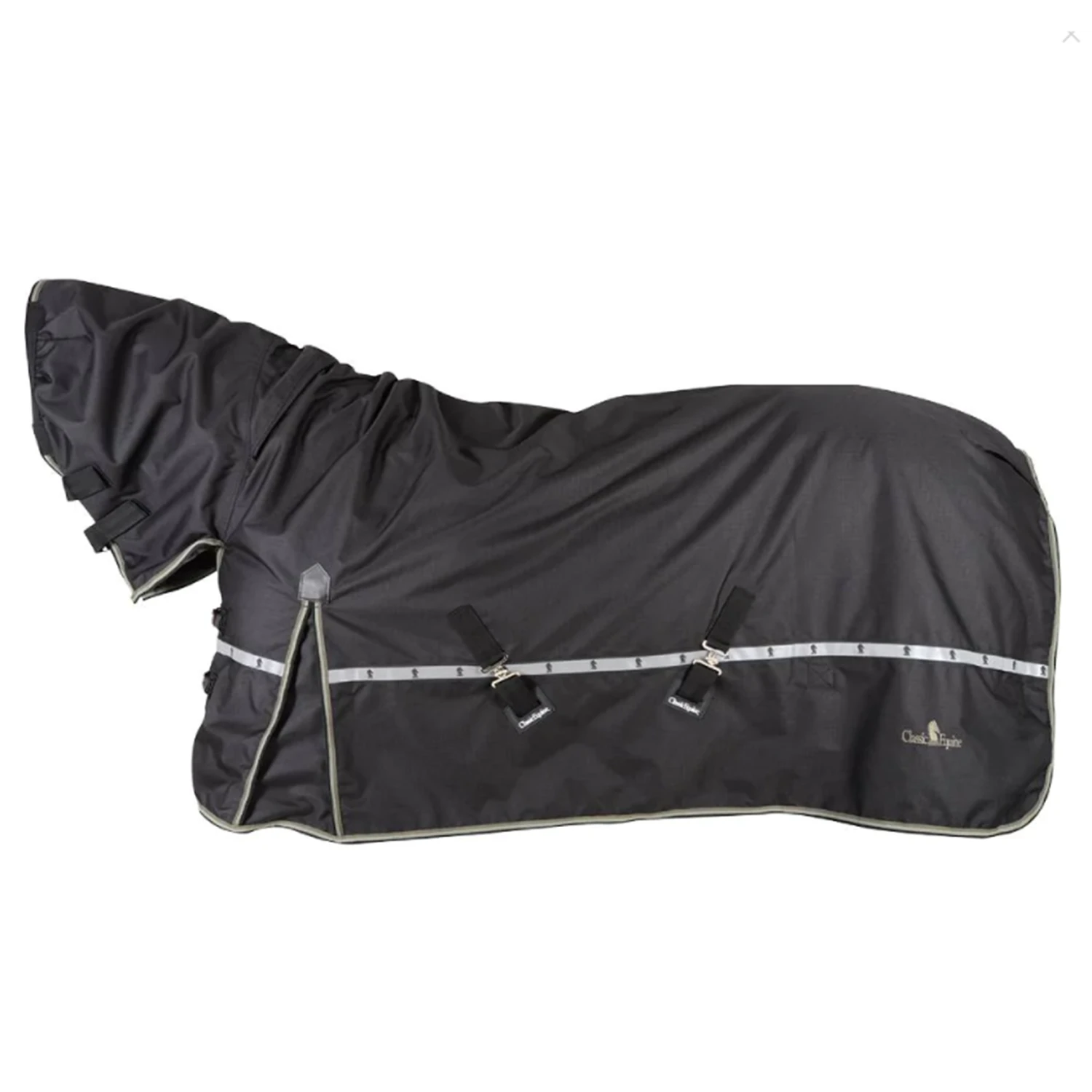 Classic Equine 5K Cross Trainer Hooded Horse Blanket- Black 1 Classic Equine 5K Cross Trainer Hooded Horse Blanket- Black