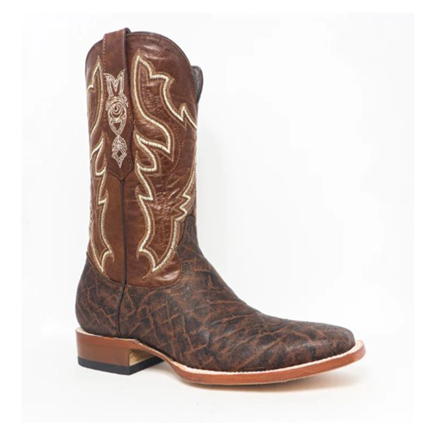 Tanner Mark Men's Brown Elephant Square Toe Boots 2 Tanner Mark Men's Brown Elephant Square Toe Boots - Image 2