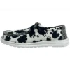 Very G Black And White Meadows Cow Print Casual Shoe
