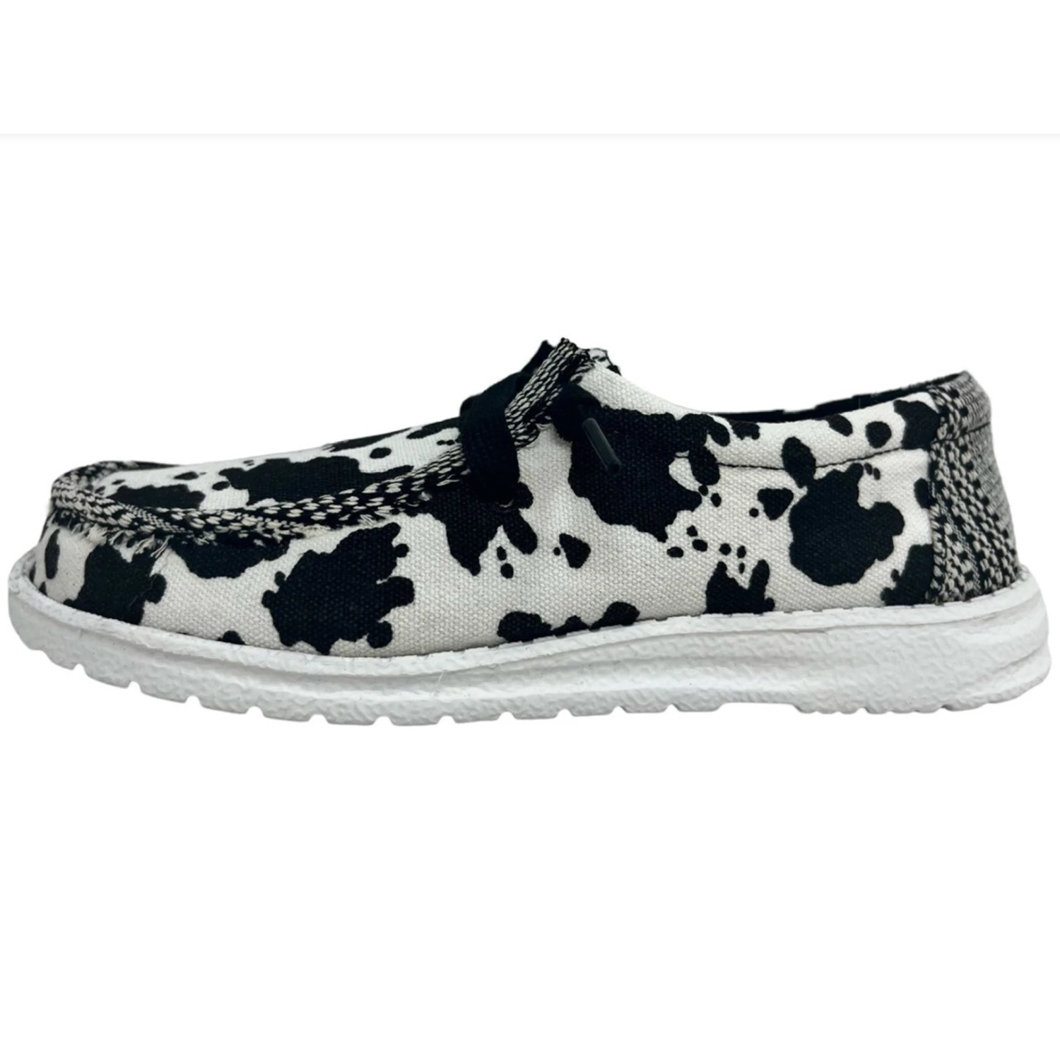 Very G Black And White Meadows Cow Print Casual Shoe 1 Very G Black And White Meadows Cow Print Casual Shoe