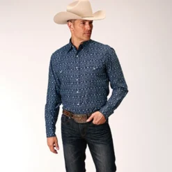 Roper Men's Aztec Print Shirt