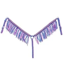 J T Dist. Purple/Turq/Pink Mini Braided Breast Collar