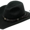 Dakota Crushable Black Wool Hat