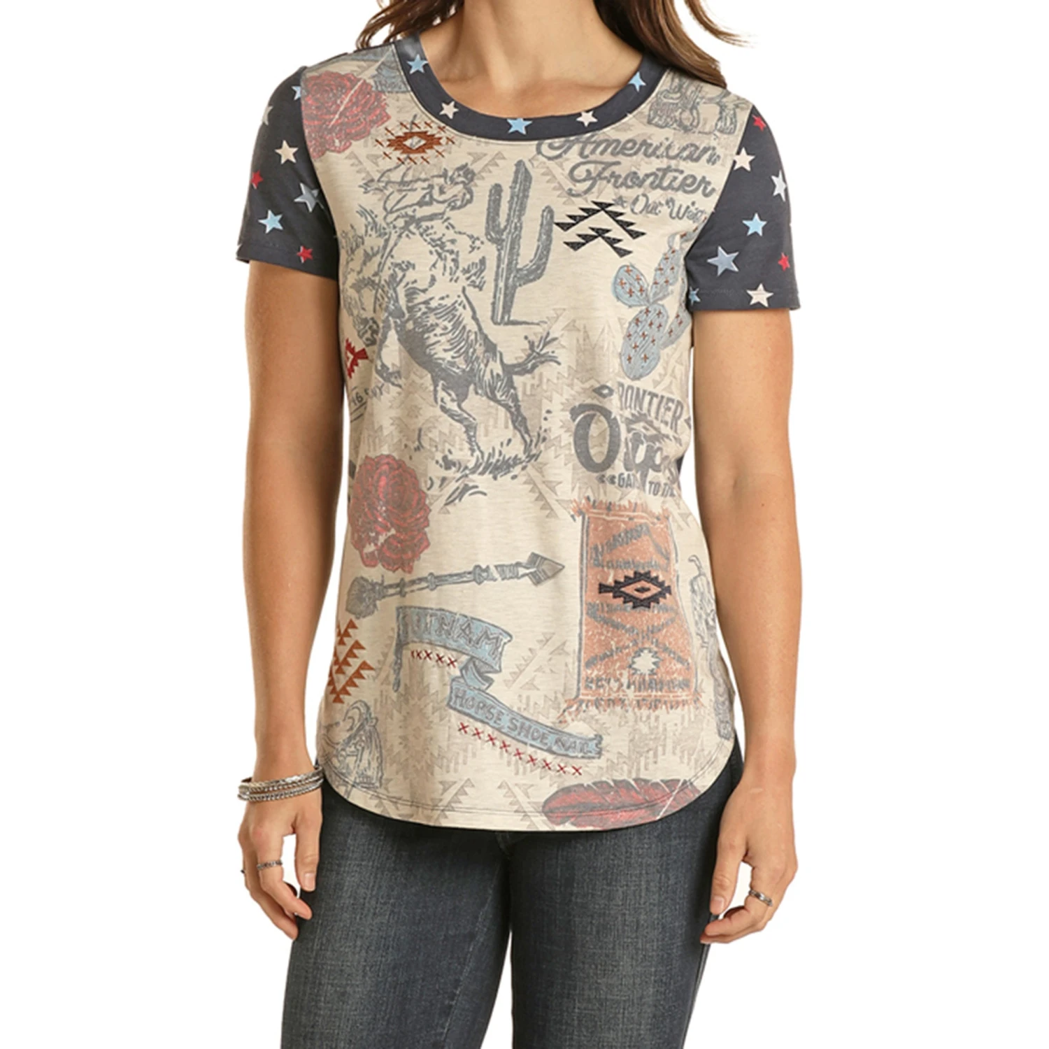 Women's Stars Swing Tee Shirt 2 Women's Stars Swing Tee Shirt - Image 2
